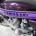 Kawasaki H2C - 1975 - Fuel Tank, Kawasaki Decal and Candy Purple Paint.