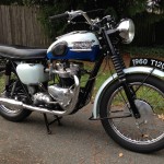 Triumph Bonneville T120 - 1960 - Exhaust, Front Forks, Side Panel and Frame.