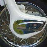 Ariel Arrow - 1962 - Front Suspension Detail, Front Wheel with New Spokes.