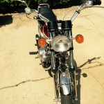 Suzuki T250 - 1972 - Front Fender, Forks, Wheel, Headlight, Grips and Levers.