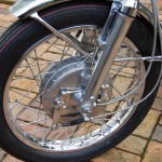 Yamaha YR5 - 1972 - Front Wheel, Brake, Speedo Cable, Brake Cable, Front Mudguard, Fork Leg and Dust Cover.