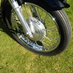AJS 16MS - 1957 - Front Wheel, Front Forks, Wheel Hub and Tyre.