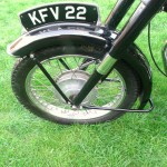 Ariel Square 4 - 1955 - Number Plate, Front Wheel, Front Hub and Fender.