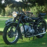 BMW R51/3 - 1951 - Left Side View, Front Wheel, Forks and Headlight.