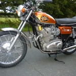 BSA Rocket 3 - 1971 - Front Mudguard, Front Wheel, Frame Down Tubes, Headlight and Flashers.