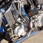 Harley-Davidson FLH Duo Glide - 1960 - Oil Tank, Transmission, Kick Start, Exhaust Header and Shock.