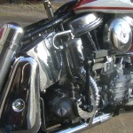 Harley-Davidson Panhead - 1960 - Oil Tank, Motor, Rear Shock and Air Filter.