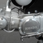 Honda Super 90 - 1965 - Engine, Cylinder Head, Points Cover and Gear Lever.
