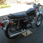 Triumph Trident T140V - 1973 - Rear Fender, Tail Light, Saddle and Shock Absorber.