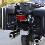 BMW R75/5 - 1971 - Rear Light, Exhaust Silencers, Number Plate and Fender.