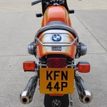 BMW R90S - 1976 - Rear View, Tail Piece, Rack, BMW Badge and Number Plate.