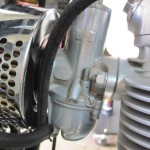 BSA B44VS - 1969 - Amal Carburettor, Air Filter, Inlet and Fuel Line.