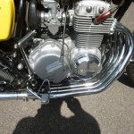 Honda CB400/4 - 1976 - Engine and Gearbox, Exhaust Pipes, Clutch, Kick Start and Points Cover.