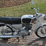 Honda CB160 Sport - 1969 - Right Side View, Seat, Muffler and Frame.