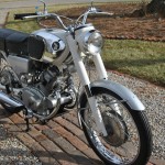 Honda CB160 Sport - 1969 - Front View, Front Forks, Front Mudguard, Handlebars and Brakes.