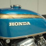 Honda CB750 K1 - 1970 - Ignition Switch, Gas Tank and Honda Badge.