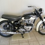Triumph Tiger T110 - 1958 - Right Side View, Gas Tank, Seat, Frame and Handlebars.