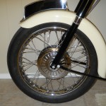 Triumph Tiger T110 - 1958 - Front Wheel, Hub, Front Fender and Number Plate.