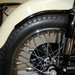 Triumph Tiger T110 - 1958 - Rear Wheel, Dunlop Tyre, Spokes and Fender.