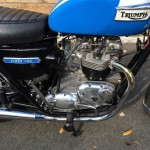 Triumph Tiger - 1973 - Motor and Transmission, Exhaust Pipes, Cylinder Head and Kick Start.