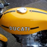 Ducati Desmo 250 - 1974 - Ducati Decal, Gas Tank, Gas Cap and Stripes.