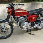 Honda CB750K0 -1969 - Engine and Gearbox, Mufflers, Footrests, Petrol Tank, Wheels and Tyres.