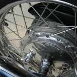 Honda CB750K0 -1969 - Rear Wheel, Rear hub, Spokes, Spacer and Valve,