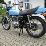 Honda CB360 - 1979 - Right Side View. Tail Piece, Seat, Shock Absorber, Chain and Sprockets, Side Panel and Wheel.