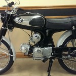 Honda S90 -1966 - Right Side View, Engine and Gearbox, Air Cleaner, Main Stand, Tank and Seat.