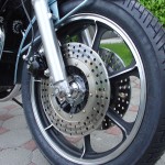 Kawasaki Z1R - 1978 - Front Wheel, Drilled Disc, Front wheel and Tyre.