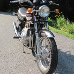 Triumph Trident T160 - 1975 - Front Forks, Font Wheel, Headlight and Indicators.