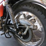 Triumph X-75 Hurricane - 1973 - Rear Shock Absorber, Chain and Sprocket, Rear Brake and Swing Arm.