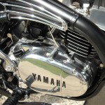Yamaha 360 RT3 - 1973 - Engine and Gearbox, Exhaust Pipe and Heat Shield.