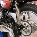 Yamaha 360 RT3 - 1973 - Swing Arm, Chain and Sprocket, Rear Footrest and Chain Guard.
