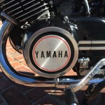 Yamaha CS5E - 1972 - Yamaha Engine Badge, Gear Lever, Engine Cover and Exhaust.