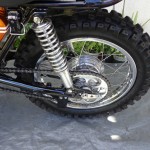 Yamaha DT1 - 1971 - Rear Wheel, Rear Shock Absorber, Chain and Sprocket.