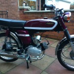 Yamaha FS1E - 1975 - Popsicle Purple, Fizzy, Engine and Gearbox.