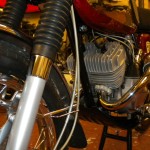 Bridgestone Mach11 -1969 - Forks, Cables, Cylinder Heads and Exhausts.