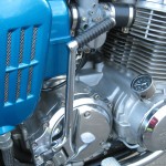 Honda CB750 K0 - 1970 - Engine and Gearbox, Kick Start, Oil Pressure Gauge, Clutch Cover and Side Panel.