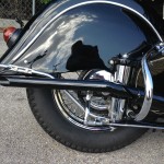 Indian Chief - 1947 - Muffler, Rear Suspension, Fender and Wheel.