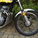 Kawasaki Z1 - 1974 - Front Wheel, Stainless Spokes, Reflector and Fender.