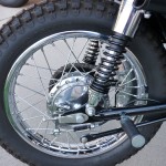 Suzuki TS250 - 1972 - Swing Arm, Footrest, Shock Absorber and Chain Adjuster.
