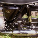 Triumph Trophy TR6 - 1968 - Rear Footrest, Chain Adjuster and Swinging Arm.