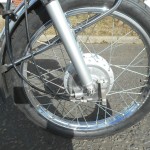 Yamaha FS1E - 1974 - Front Mudguard, Front Wheel, Brake and Cable.