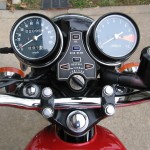 Honda 400 Four - 1976 - Clocks, Speedo and Tacho, Ignition Switch and Warning Lights.