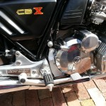 Honda CBX - 1979 - Footrest Plate, Rear Brake Lever, Clutch Cover and CBX Badge.