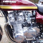 Kawasaki Z1 - 1975 - Carburettors, Kawasaki Badge, Alternator Cover, Sprocket Cover, Fuel Tap and Gear Change.