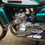 Suzuki GT750J - 1972 - Engine and Gearbox, 750cc Water Cooled Two Stroke, Three Cylinder.