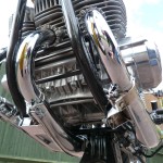 Kawasaki H2 750 - 1972 - Exhausts, Engine Cases, Frame Tubes, Exhaust Clamps and Joints.