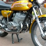 Kawasaki H2 750 - 1972 - Forks, Dust Covers, Front Wheel, Kick Start, Indicator, Main Stand and Reflector.